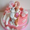 Bunny Couple Cake/Photo Gallery (Min 3 Lbs) Fondant