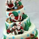 Christmas Party III Tr Cake Photo Gallery (Min 7 Lbs) Reg./Fondant