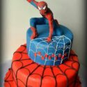 2 Tr Spiderman Cake/Photo Gallery (Min 5 Lbs) Fondant